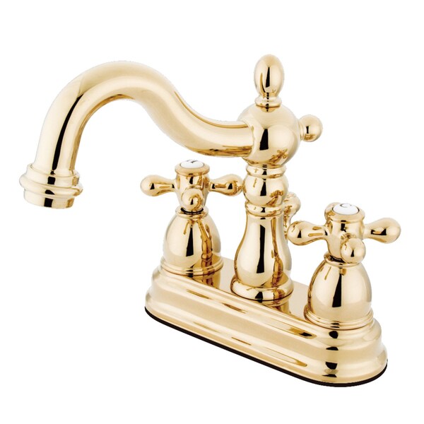 KS1602AX 4" Centerset Bathroom Faucet, Polished Brass